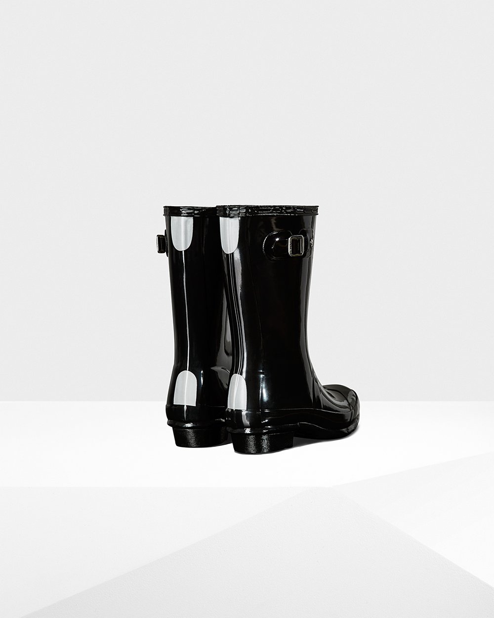 Kids Rain Boots - Hunter Original Big Gloss (36JNRLBZA) - Black